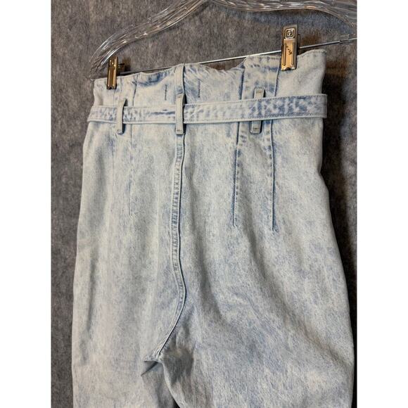 Abercombie & Fitch High Waist Acid Wash Paper Bag Mom Jeans Sz 2 - Picture 5 of 7